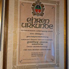 Ehrenurkunde der Krombacher Brauerei / Sandra Kurz-Schneider